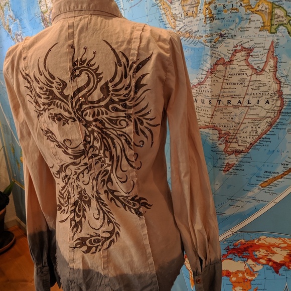 Love Junkie Phoenix Rising Rocker Shirt - Picture 2 of 8